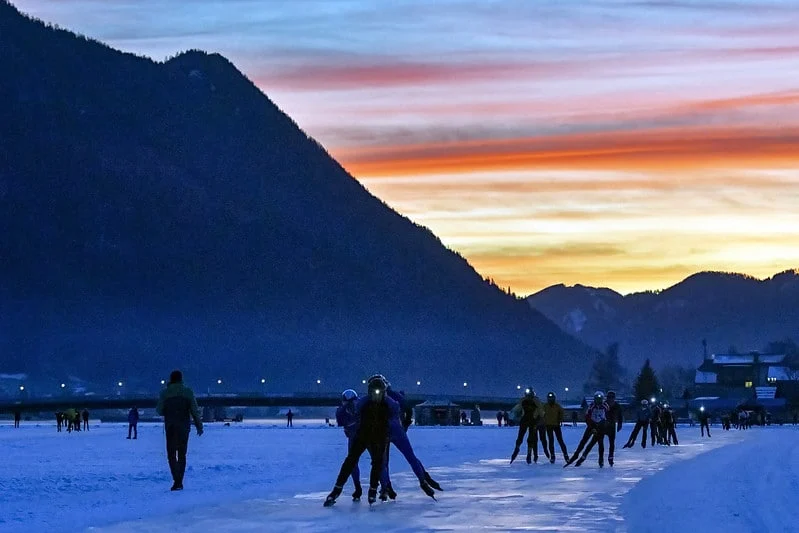 Schaatsen in het donker