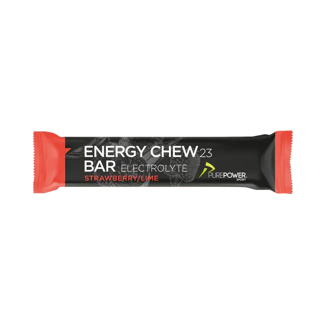 PurePower Energy Chew Bar 30gr energiereep aardbei-limoen